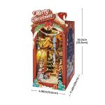 Artisan-crafted miniature holiday street scene for book lovers and shelf decorators