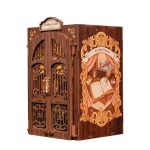 artisan-mini-library-diorama-for-book-lovers-gift Artisan mini library diorama for book lovers gift with hand-carved wooden details