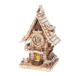 artisan wooden cuckoo clock puzzle with detailed carving