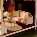 artistic-miniature-house-with-flower-beds-and-bridge Artistic miniature house with flower beds, bridge and pond scene assembled