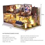 bamboo-terrarium-accessory-small-house-decor Bamboo terrarium accessory small house decor on bookshelf display