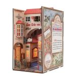 book-nook-diorama-of-an-ancient-floral-city DIY book nook diorama showing ancient floral city alleyway