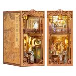 Collectible book nook evoking ancient Chinese scholar culture and historical aesthetics