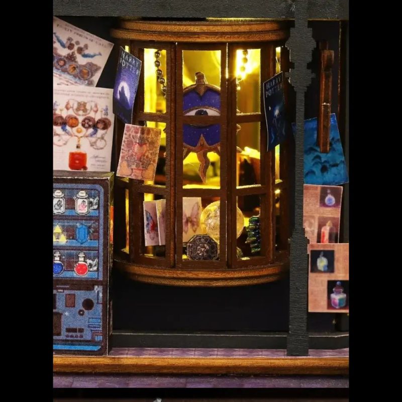 collectible-clock-tower-miniature-craft Collectible clock tower miniature craft finished and displayed on desk corner