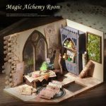 collectible-miniature-cathedral-house-for-display Collectible miniature cathedral house display model side view