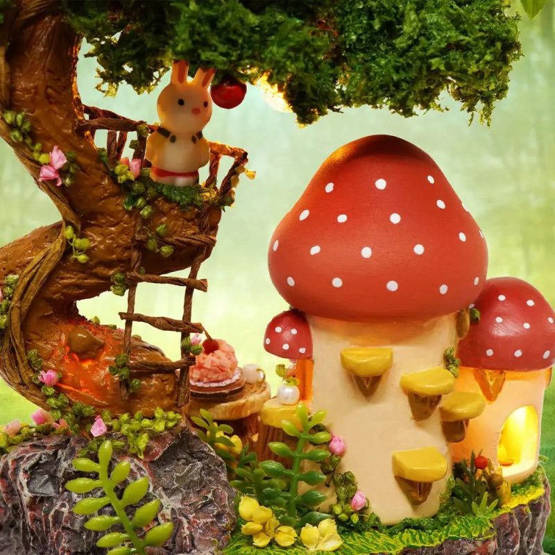 collectible-miniature-diorama-kit-with-gardening-tools Collectible miniature diorama kit with gardening tools and seedling tray details