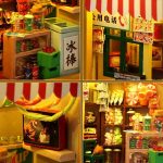 collectible-miniature-dollhouse-kit-with-realistic-details Collectible miniature dollhouse kit with realistic interior details and warm amber LED glow
