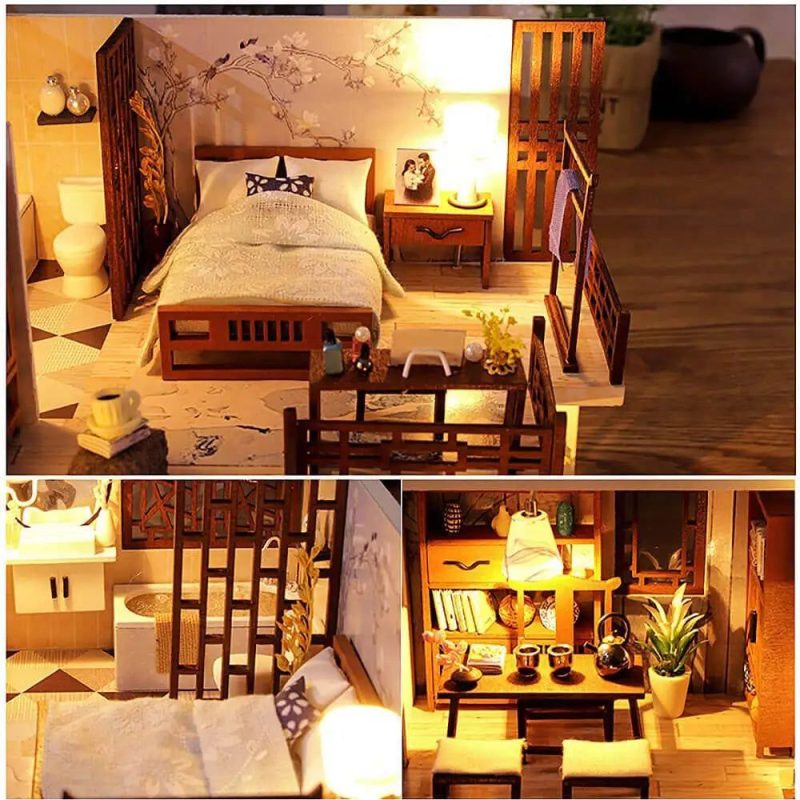 collectible-miniature-room-box-with-ambient-lighting miniature room box with warm ambient LED lighting from Quiet Time kit