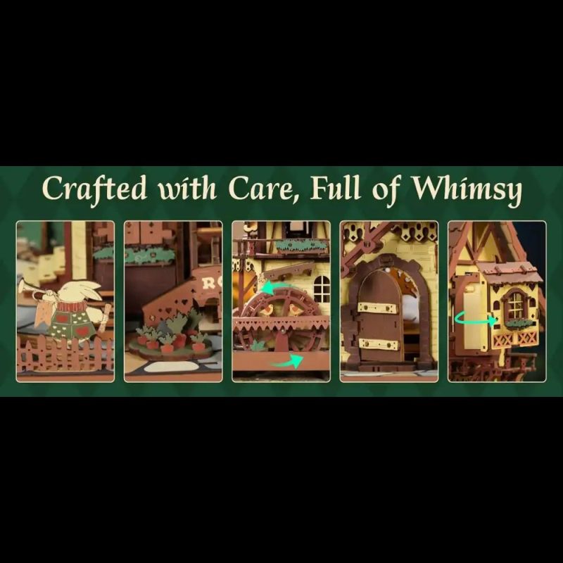 Collectible wooden cuckoo clock puzzle gift box with all parts included