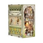 collector-quality-elven-cottage-bookshelf-insert Collector-quality elven cottage bookshelf insert finished and displayed