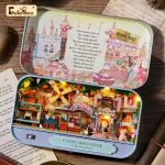 compact-shadow-box-theater-miniature-scene-kit Compact shadow box theater miniature scene kit in closed tin format, ready to display or gift