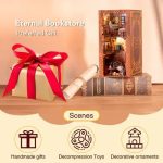 cozy-miniature-reading-corner-bookshelf-ornament cozy miniature reading corner bookshelf ornament with amber LED warmth