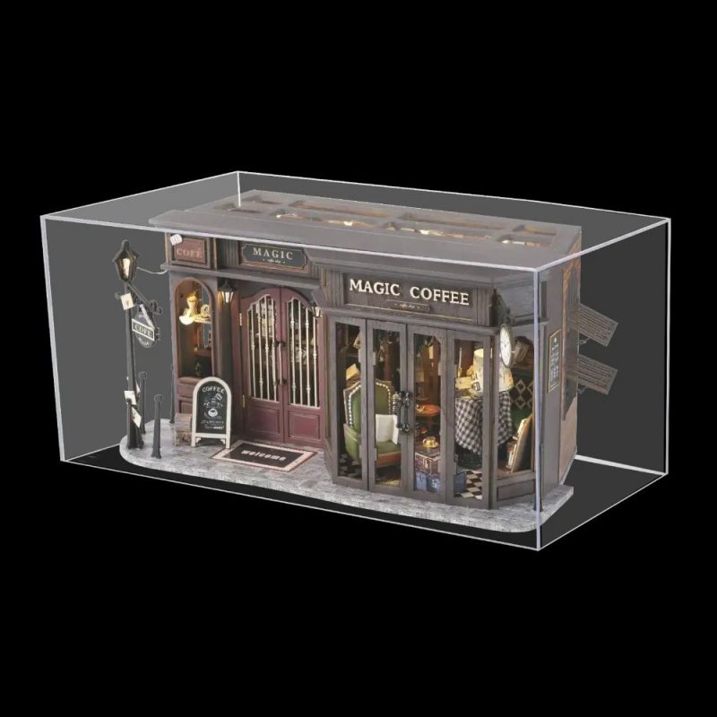 cozy reading corner miniature diorama scene