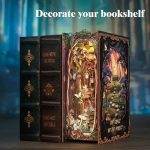 cozy-woodland-reading-nook-mini-diorama-kit Cozy woodland reading nook mini diorama kit showing assembled forest with butterfly accents