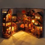 decorative-book-nook-showcasing-japanese-cherry-blossoms Decorative book nook showcasing Japanese cherry blossoms