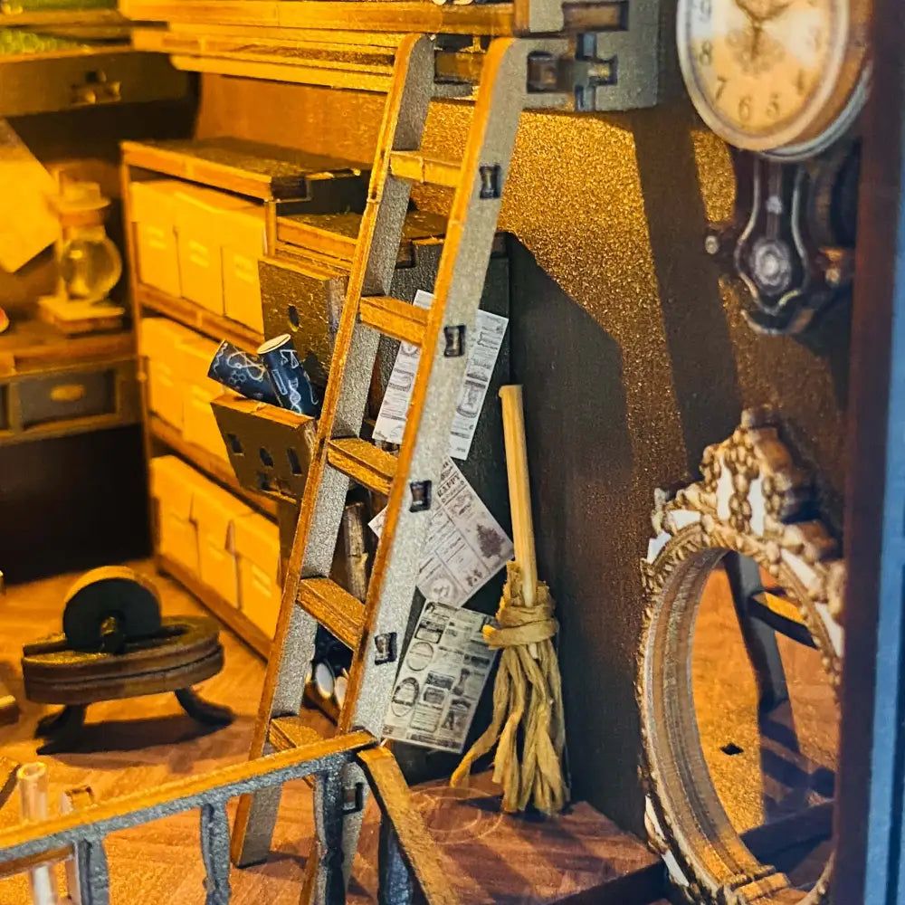 decorative book nook with enchanted cottage interior