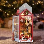 decorative-christmas-diorama-for-book-lovers Decorative Christmas diorama for book lovers showing intricate details and shelf-ready compact size