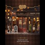 decorative miniature coffee shop scene for home decor