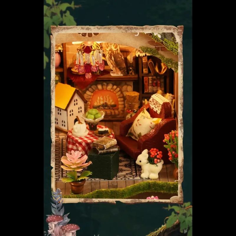 decorative-miniature-garden-house-diy-project-with-soft-led-glow Decorative miniature garden house DIY project with soft LED glow after dark