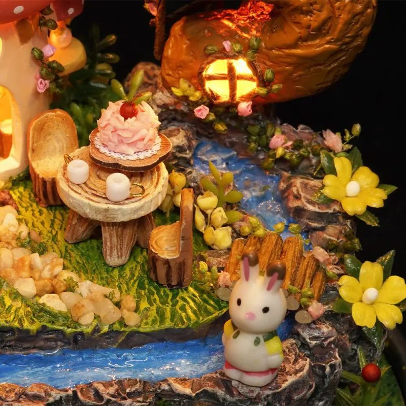 decorative-miniature-planter-and-seedling-scene-for-miniatures Decorative miniature planter and seedling scene inside garden dollhouse kit