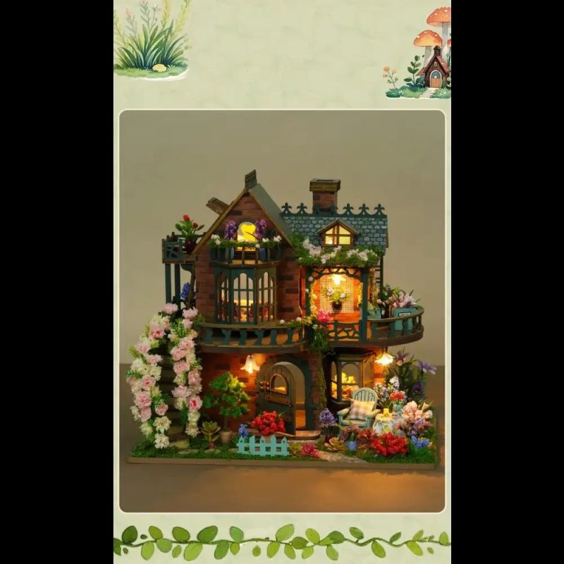 decorative wooden fairy home for terrarium