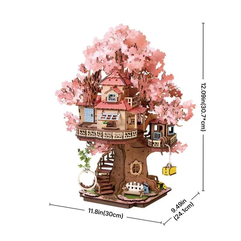 delicate sakura cottage model for home decor