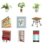 detailed-coffeehouse-miniature-assembly-kit-for-collectors-and-crafters Detailed coffeehouse miniature assembly kit for collectors with vintage piano and radio