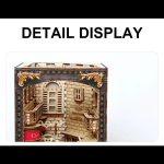 Detailed fantasy alley miniature for bookshelves showing shop signs