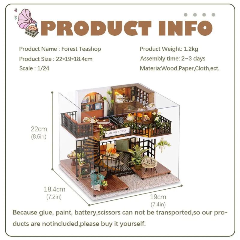 detailed-miniature-tea-room-accessories-for-dollhouse Detailed miniature tea room accessories for dollhouse