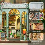 Detailed scale model of a flower shop interior display