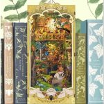 detailed-tiny-diorama-of-insect-records-for-bookshelf-display Detailed tiny diorama of insect records and botanical elements for bookshelf display