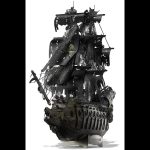 DIY metal puzzle pirate ship ornament showing tab-and-slot assembly detail
