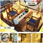 diy-miniature-bamboo-house-for-tabletop-decor DIY miniature bamboo house for tabletop decor beside indoor plants