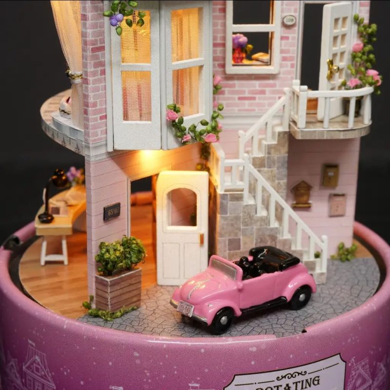 diy-tiny-dollhouse-room-kit-with-furniture-and-accessories DIY miniature dollhouse room kit pre-cut wood furniture and accessories