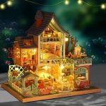 diy-tiny-tropical-resort-dollhouse-with-miniature-furniture DIY tropical resort miniature house with assembled furniture and LED lighting