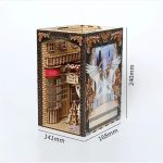 DIY wizarding book nook assembly kit with pre-cut wood panels and paints