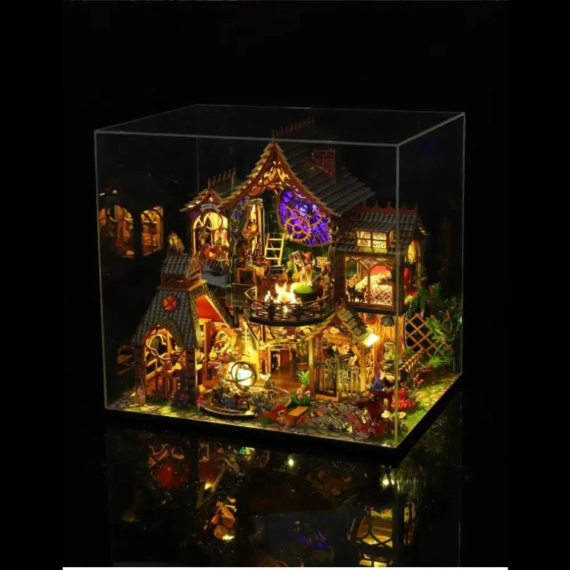 fairy-garden-fantasy-house-diy-kit-with-battery-powered-leds fairy garden fantasy house DIY kit with battery powered LEDs