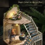 fairy-house-cathedral-miniature-decorative-model Fairy-tale cathedral miniature decorative model finished on bookshelf