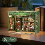 Floral scene miniature display for home shelves
