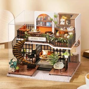 "Forest Teashop" Miniature Dollhouse Kit