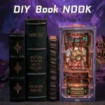 gothic-shelf-insert-featuring-an-ancient-god-eye Gothic bookshelf insert featuring stone-effect alcoves and carved ancient god eye