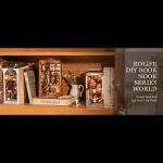 hand-assembled-miniature-library-shelf-insert-with-warm-lighting hand assembled miniature library shelf insert with warm lighting