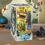 handcrafted-chinese-landscape-miniature-book-nook-diorama Handcrafted Chinese landscape miniature book nook diorama with LED lighting