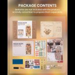 handcrafted-floral-book-nook-craft-kit-for-shelves Handcrafted floral book nook craft kit components laid out before assembly