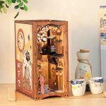 handcrafted-japanese-garden-miniature-for-bookshelves handcrafted Japanese garden miniature for bookshelves with wood beam detail