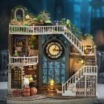 handcrafted-miniature-cathedral-house-model Handcrafted miniature cathedral house model with painted stone detail