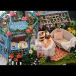 handcrafted-miniature-tea-room-for-dollhouse handcrafted miniature tea room for dollhouse with fabric swatches