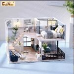 handcrafted-tiny-apartment-interior-decor-model-kit Handcrafted tiny apartment interior decor model kit with details and realistic furnishings