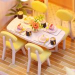 handcrafted-tiny-dollhouse-pastries-and-furniture Handcrafted tiny pastries and wood furniture at 1:24 scale for miniature dollhouse bakery