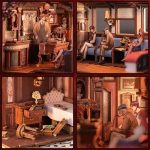handcrafted-train-station-book-nook-insert handcrafted train station book nook insert with platform and resin figures